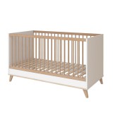 Faktum kiságy Flip White and Oak 70x140cm
