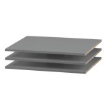 Faktum polc csomag Alda Selyemszürke 2 osztású szekrényhez 3db