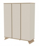 Faktum Sienna Cashmere 3 osztású szekrény (5 doboz) - kasmír