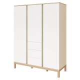 Faktum szekrény Loop White and Oak 3 osztású