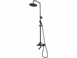 FALA Zuhanyoszlop Retro Black 1 kádtöltő csapteleppel, 20 cm-es fejzuhannyal, fekete (75809)