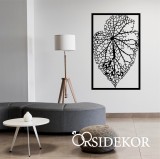 Falevél erezet falikép fából