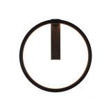 Fali lámpa, 40cm átmérő, fekete, 3000K/4000K CCT kapcsolóval, 720 lm, CRI 80, SLV One 40 1002915