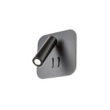 Fali lámpa, fekete, 3000K melegfehér, beépített LED, 648 lm, Redo Quda 01-1492