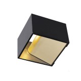 Fali lámpa, réz színű belső festéssel, fekete, 2000K-3000K szabályozható, 430 lm, CRI 90, SLV Logs In 1000638