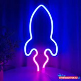 Fali LED-es neon világítás (rakéta) x