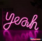 Fali LED-es neon világítás (Yeah felirat) x
