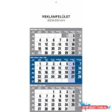 Falinaptár speditőr 1 tömbös 12 lapos 300mmx480mm, üres fejlappal kék Realsystem 2026.