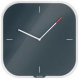 Falióra, négyzet alakú, 30x30 cm, LEITZ "Cosy", bársonyszürke