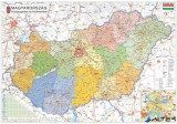 Falitérkép, 70x100 cm, fémléces, Magyarország járástérképe, STIEFEL