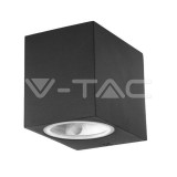 Falra szerelhető elegáns GU10 Aluminium négyzet fényes fekete 1irányú IP44