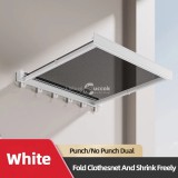 Falra szerelhető fém ruhaakasztó összecsukható ruhaszárítóval