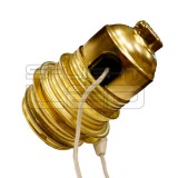 FAMATEL Edison E27 réz foglalat FAM305 zsinórkapcsolós