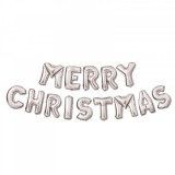 Family 3D Karácsonyi "Merry Christmas" lufi - ezüst 58081A