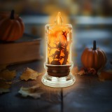 FAMILY 56567B Halloween-i LED gyertya dekoráció - denevér - narancs LED - 3 x LR1130 - 5 x 5 x 10 cm