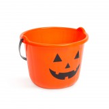 FAMILY 58115 Halloween-i műanyag vödör - tök mintás - 20 x 15 cm