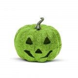 FAMILY 58162E Halloween-i RGB LED dekor - habszivacs tök - zöld - 11 cm