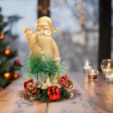 Family Adventi dekoráció - mécsestartóval - réz, Mikulás - 8 x 13 cm