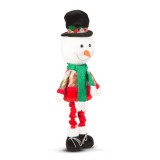 Family christmas 58759b karácsonyi textil hóember figura teleszkópos lábbal