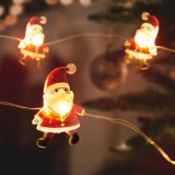 Family Christmas 58926 LED fényfüzér - mikulás - 2,2 m - 20 LED - melegfehér - 2 x AA