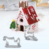 FAMILY CHRISTMAS 9 db-os Sütikiszúró forma 3D &#8211; karácsonyi házikóval, szarvassal, szánnal