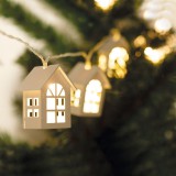 FAMILY CHRISTMAS Karácsonyi LED fényfüzér házikó &#8211; 1,35 méter &#8211; meleg fehér