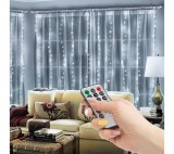 Family Fényfüggöny - 300 db hidegfehér microLED-del - 3 x 3 m - 230V - távirányítós