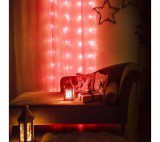 Family Fényfüggöny - 48 db piros LED - 60 x 120 cm - 2 x AA