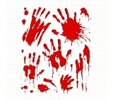 Family Halloween-i ablakmatrica szett - véres kezek - 8 részes