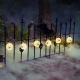 Family Halloween-i lampion fényfüzér - pókos, fehér - 7,5 x 165 cm - 2 x AA elemes
