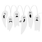 Family Halloween-i LED ablakdekor - gél