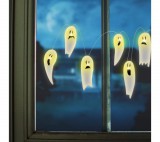 Family Halloween-i LED ablakdekor - gél - szellem - 85 cm