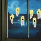 Family Halloween-i LED ablakdekor - gél - szellem - 85 cm