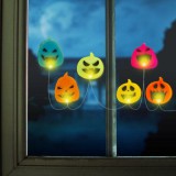 Family Halloween-i LED ablakdekor - gél - tök - 85 cm