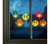 Family Halloween-i LED ablakdekor - gél - tök - 85 cm