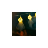 Family Halloween-i LED-es fényfüzér - szellem - 10 LED - 2 x AA - 0,9 m