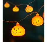 Family Halloween-i LED-es fényfüzér - tök - 12 LED - 2 x AA - 2 m