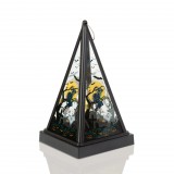 Family Halloween-i LED lámpás - boszorkány - melegfehér - fekete - 9,5 x 9,5 x 17 cm - 2 x AAA