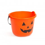 Family Halloween-i műanyag vödör - tök mintás - 20 x 15 cm