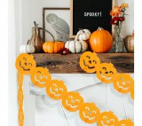 Family Halloween-i papír girland - tök - 3 m