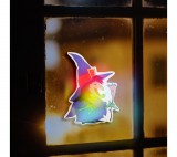 Family Halloween-i RGB LED dekor - öntapadós - boszorkány