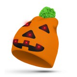 Family Halloween-i sapka - szines LED-del, bojttal - 21 x 26 cm narancssárga