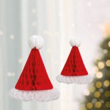 Family Karácsonyi dekor - 3D, papír - mikulássapka lampion