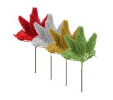 Family Karácsonyi dekoráció - arany, ezüst, piros, zöld - leszúrható, hajlítható - 8 x 22 cm