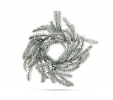 Family Karácsonyi dekoráció - koszorú - zöld, havas - 27 cm