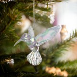 Family Karácsonyi dísz - irizáló, akril kolibri - 95 x 100 x 65 mm