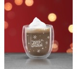 Family Karácsonyi duplafalú üveg pohár - 300 ml