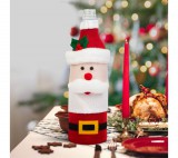 Family Karácsonyi italos üveg dekor - 3D mikulás - poliészter - 27 x 12 cm