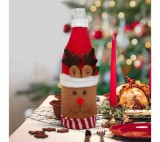 Family Karácsonyi italos üveg dekor - 3D rénszarvas - poliészter - 27 x 12 cm