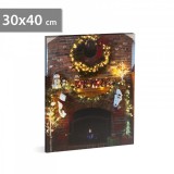 Family Karácsonyi LED-es hangulatkép - fali akasztóval, 2 x AA, 30 x 40 cm 58467